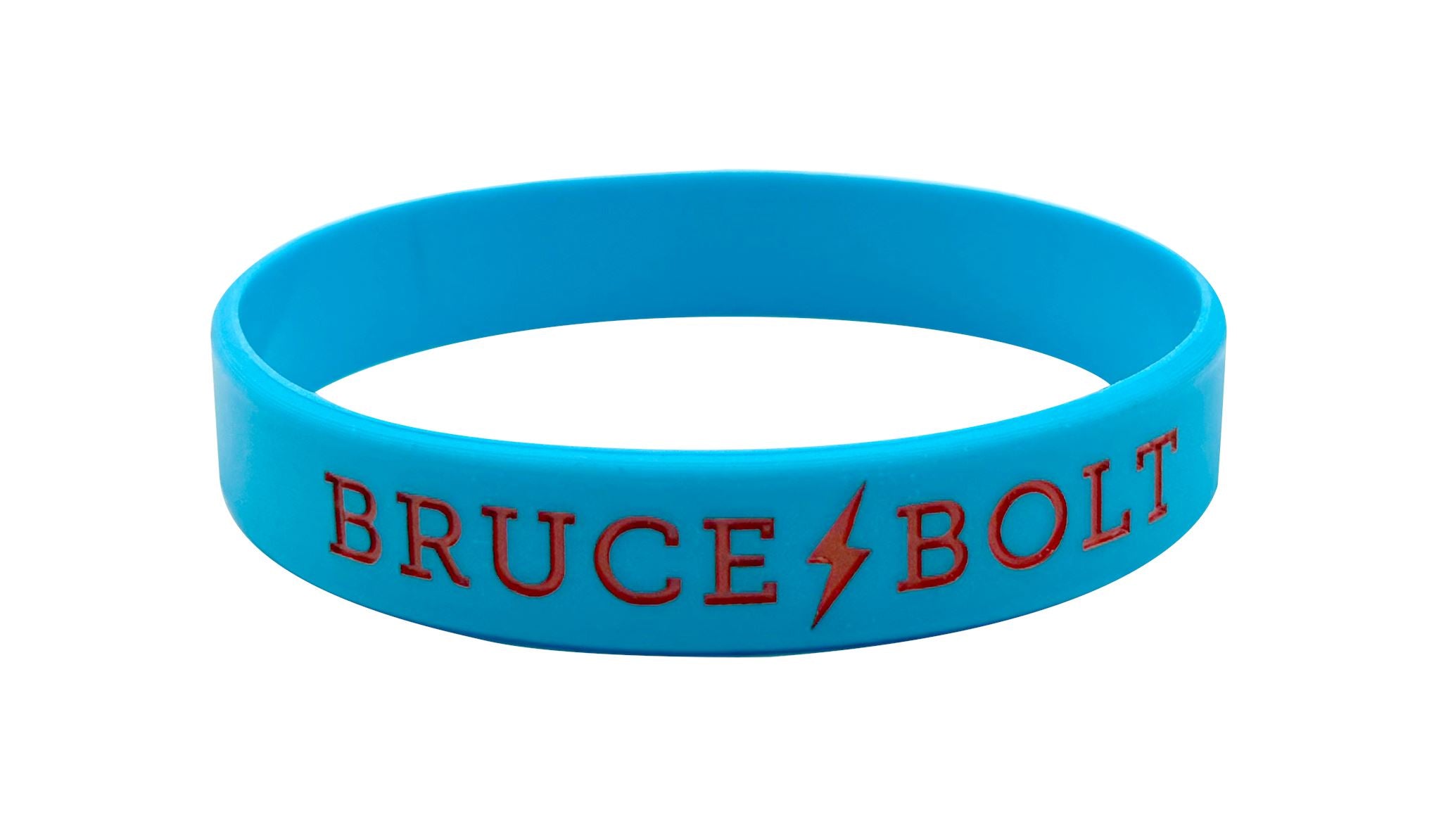 "BRUCE BOLT" Silicone Stretch Bracelet - Baby Blue- quickbuy