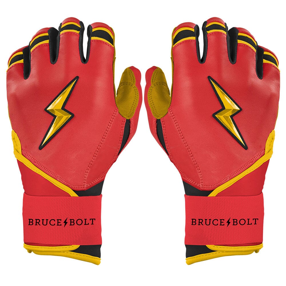 Konnor Griffin Signature Series Long Cuff Batting Gloves - Red- quickbuy