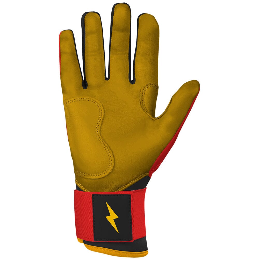 Konnor Griffin Signature Series Long Cuff Batting Gloves - Red- quickbuy