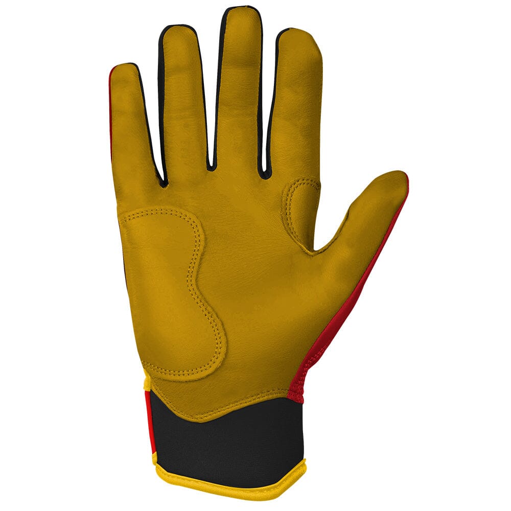 Konnor Griffin Signature Series Short Cuff Batting Gloves - Red- quickbuy