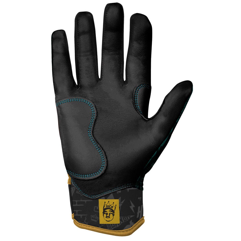 King of JUCO Creator Series Short Cuff Batting Gloves - Mint/Black- quickbuy