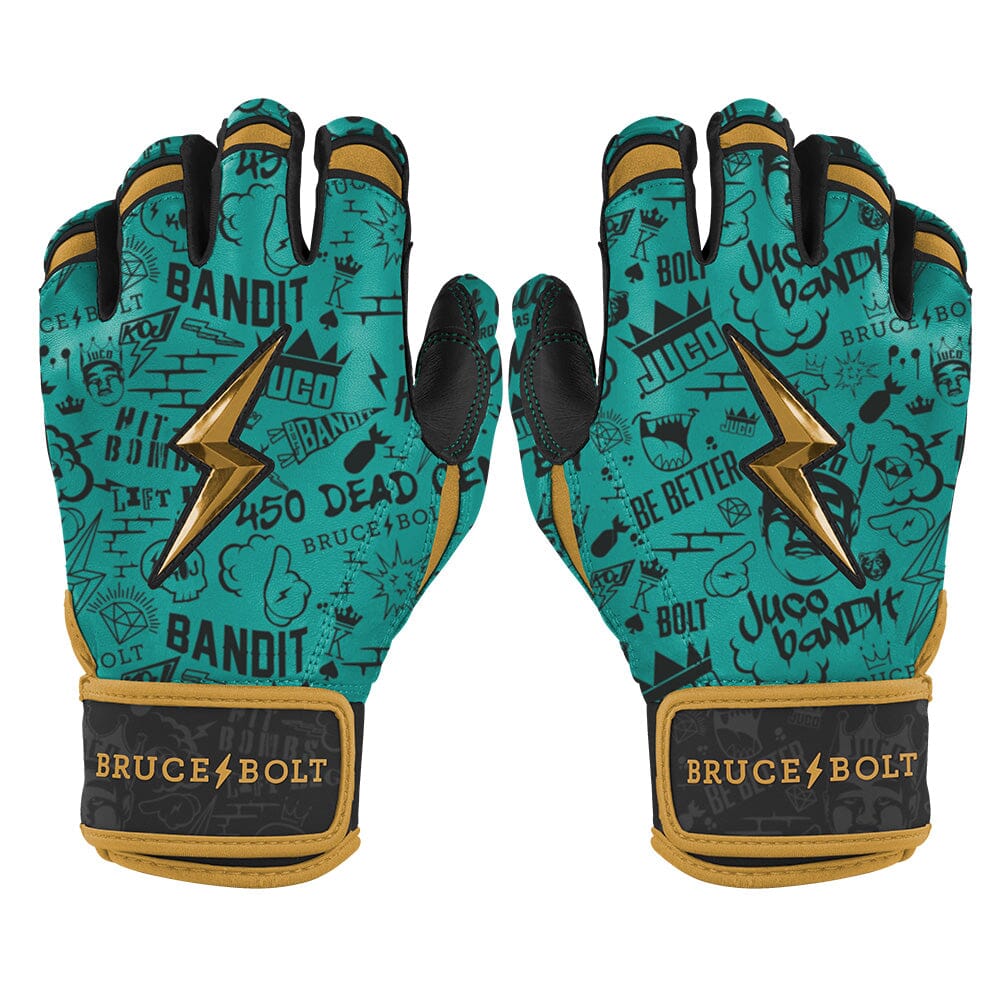 King of JUCO Creator Series Short Cuff Batting Gloves - Mint/Black- quickbuy