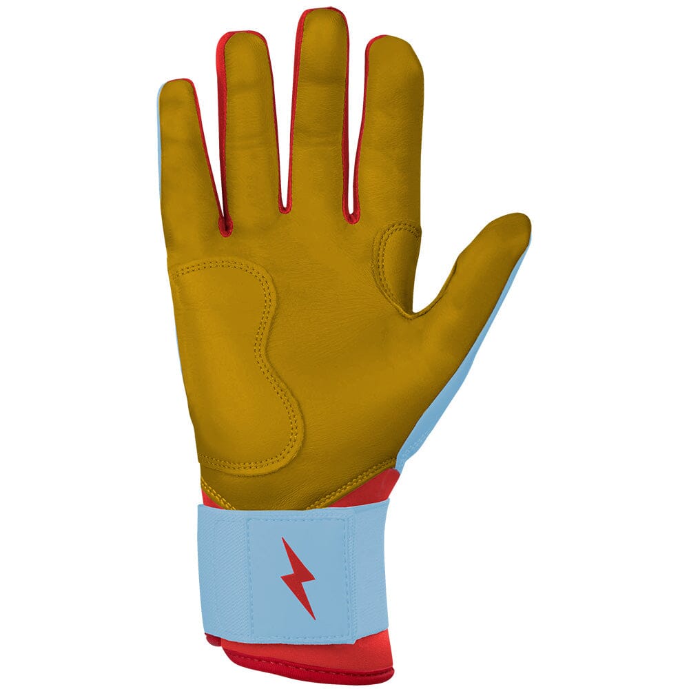 Harrison Bader Signature Series Long Cuff Batting Gloves - Baby Blue- quickbuy
