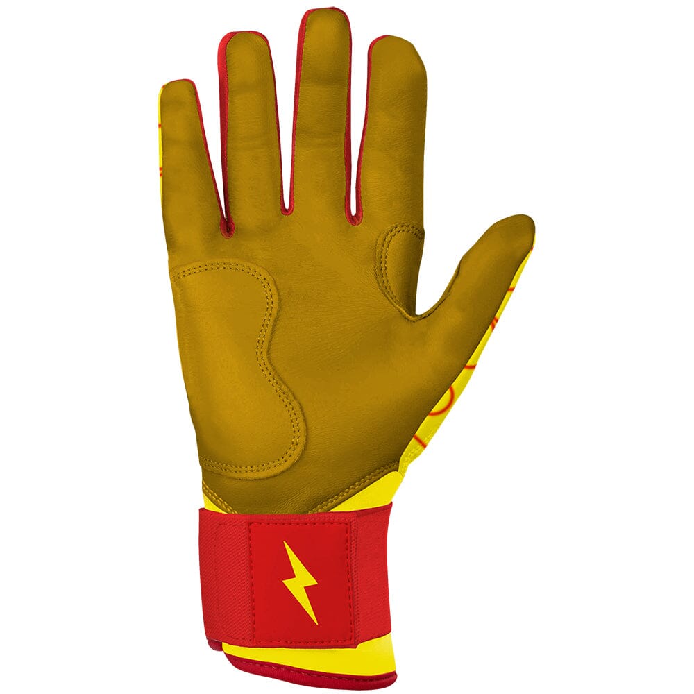Harrison Bader Signature Series Long Cuff Batting Gloves - Flames- quickbuy