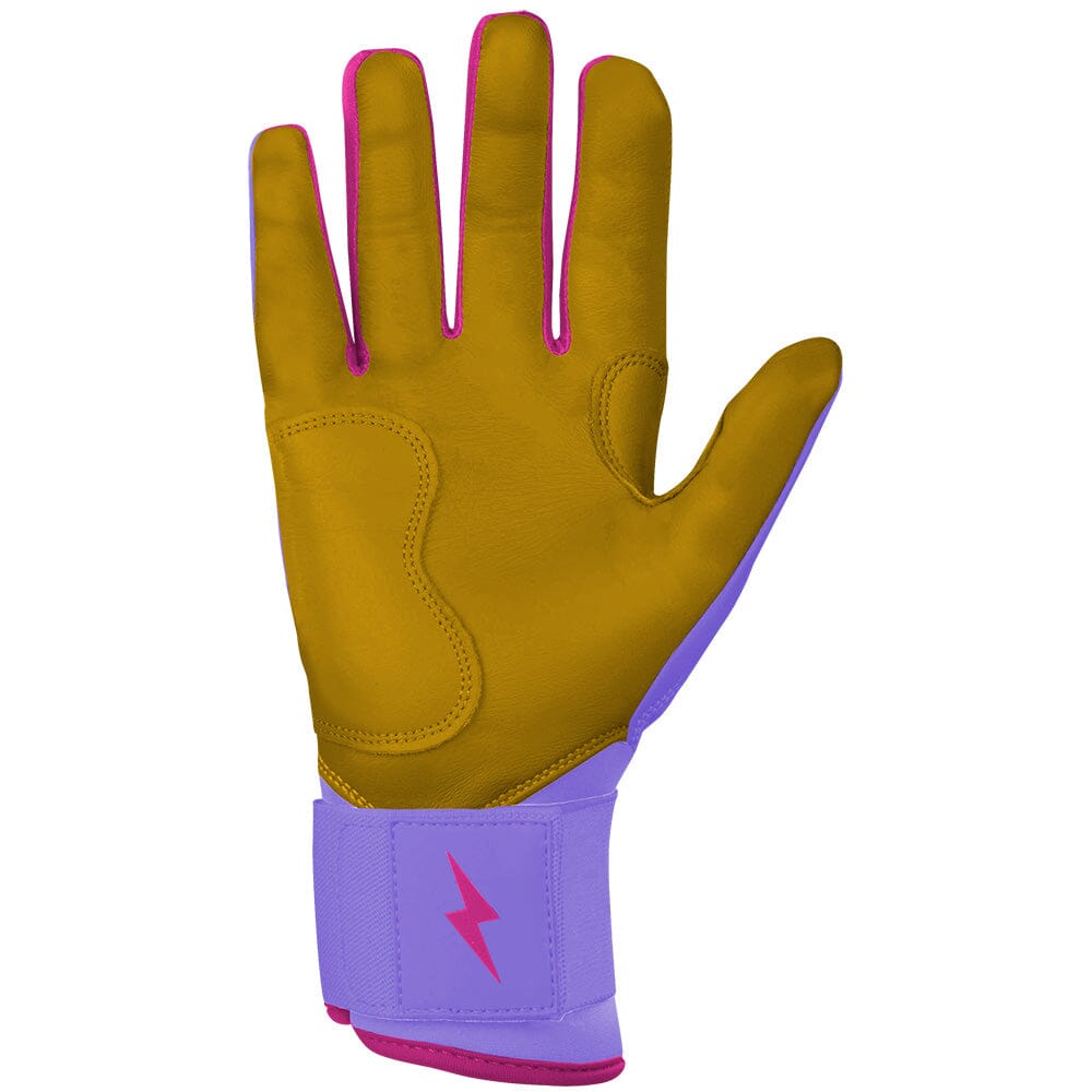 Harrison Bader Signature Series Long Cuff Batting Gloves - Lavender- quickbuy