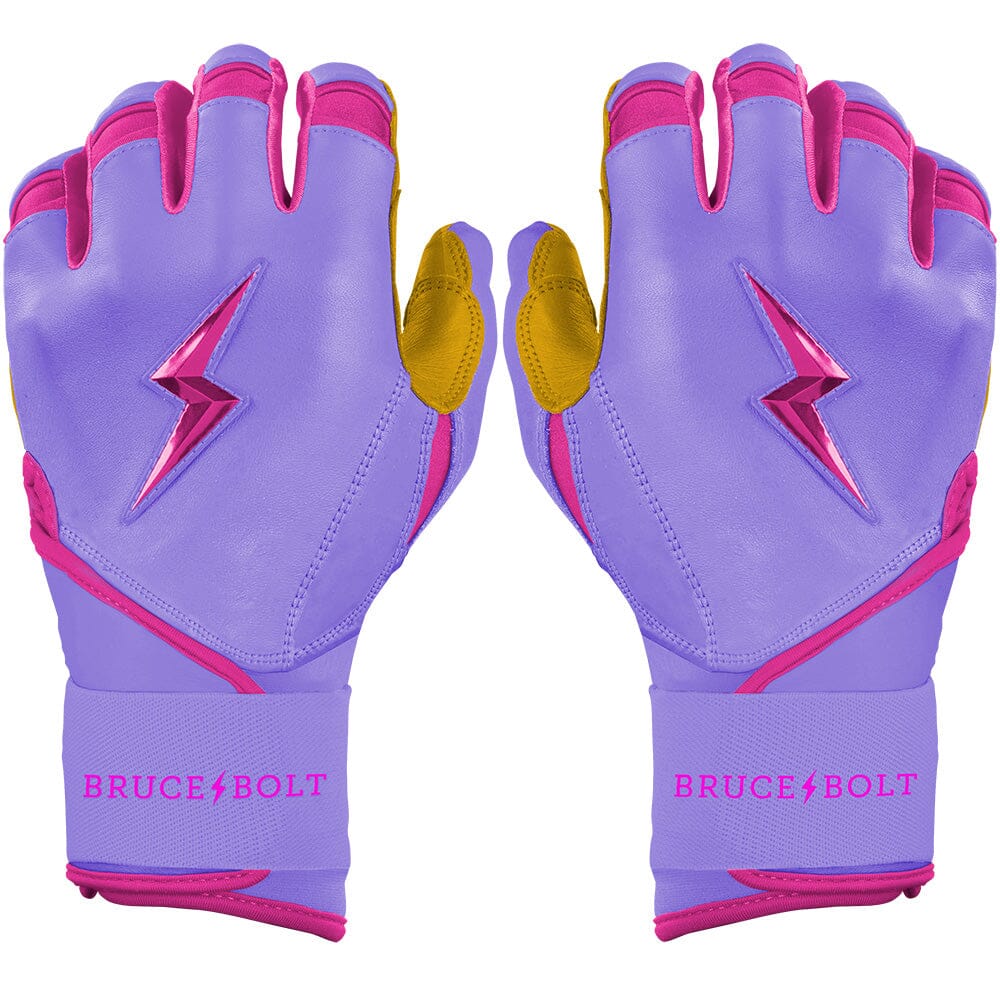 Harrison Bader Signature Series Long Cuff Batting Gloves - Lavender- quickbuy