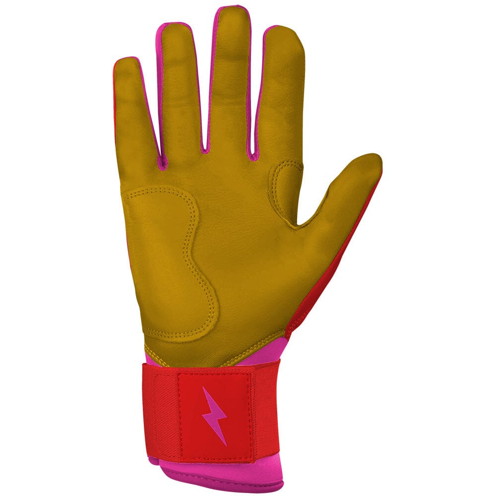 Harrison Bader Signature Series Long Cuff Batting Gloves - Pink- quickbuy