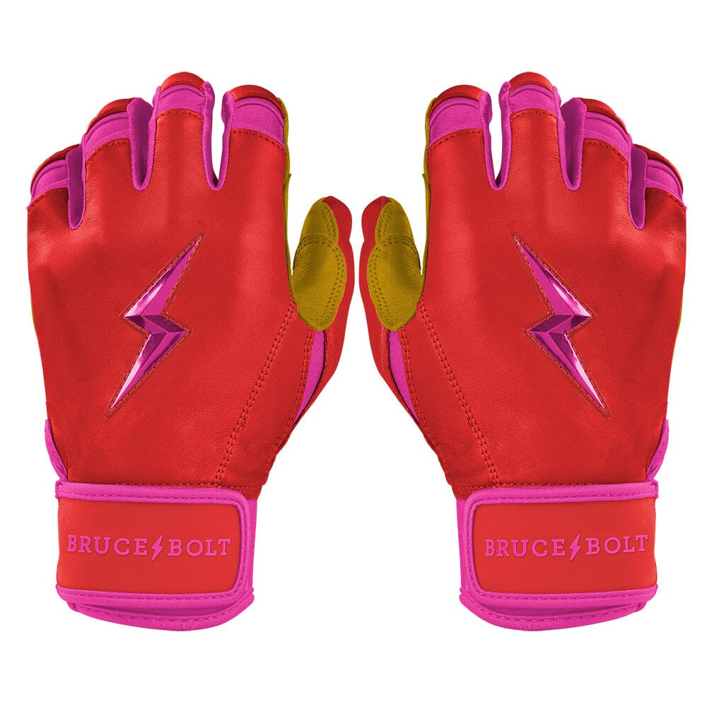 Harrison Bader Signature Series Short Cuff Batting Gloves - Pink- quickbuy