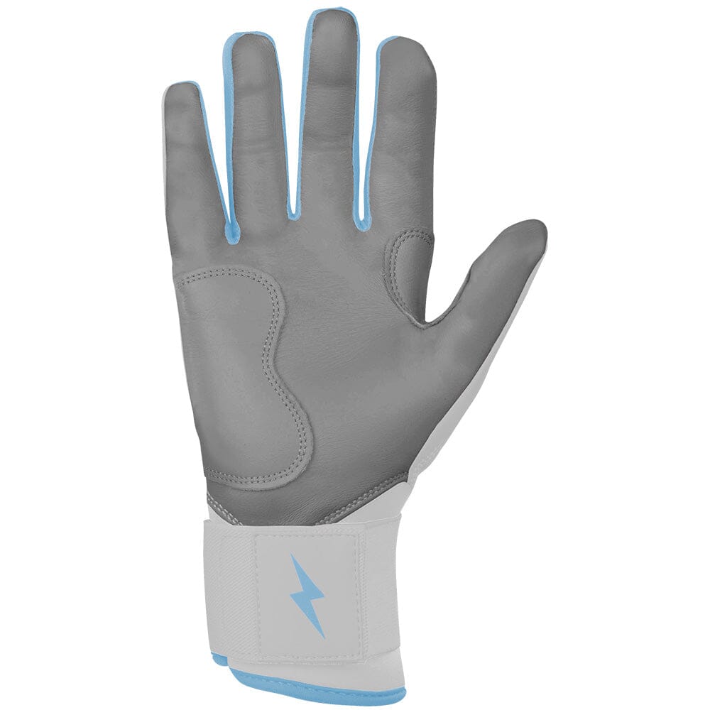Chrome Series Long Cuff Batting Gloves - Baby Blue- quickbuy