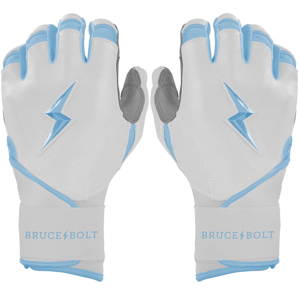 Chrome Series Long Cuff Batting Gloves - Baby Blue- quickbuy