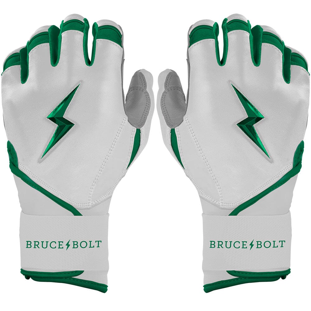 Chrome Series Long Cuff Batting Gloves - Green- quickbuy
