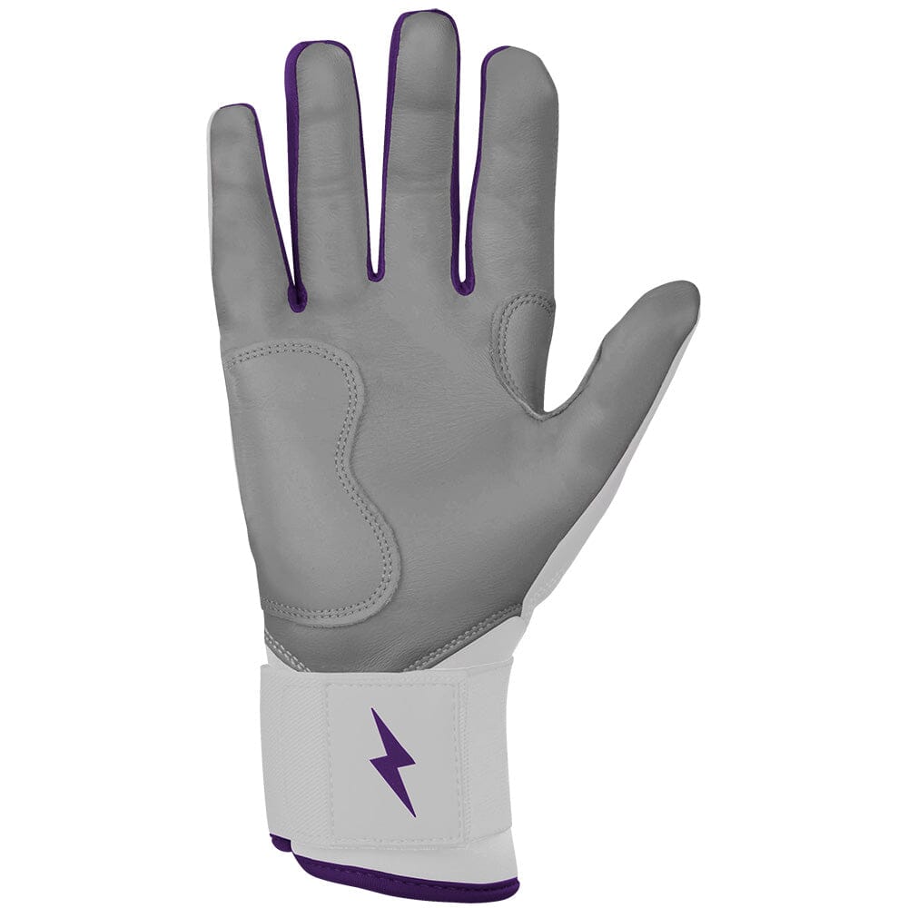 Chrome Series Long Cuff Batting Gloves - Purple- quickbuy