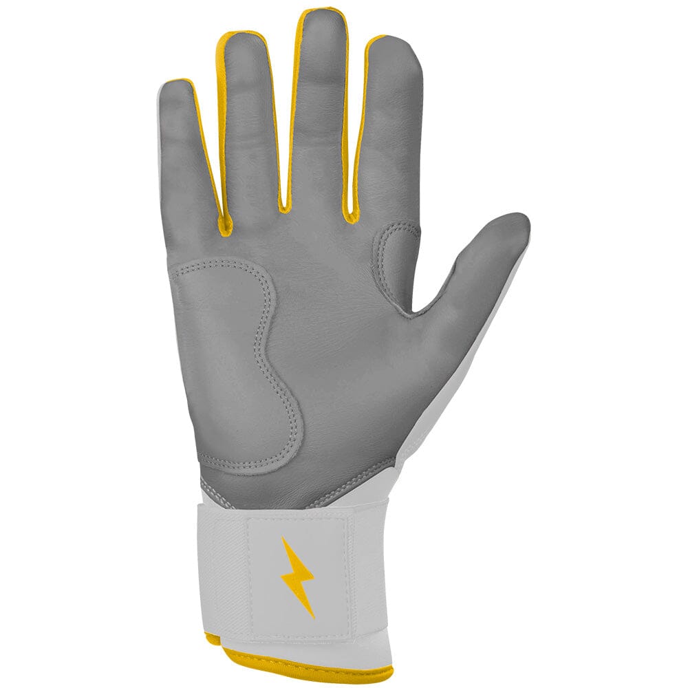 Chrome Series Long Cuff Batting Gloves - Yellow- quickbuy