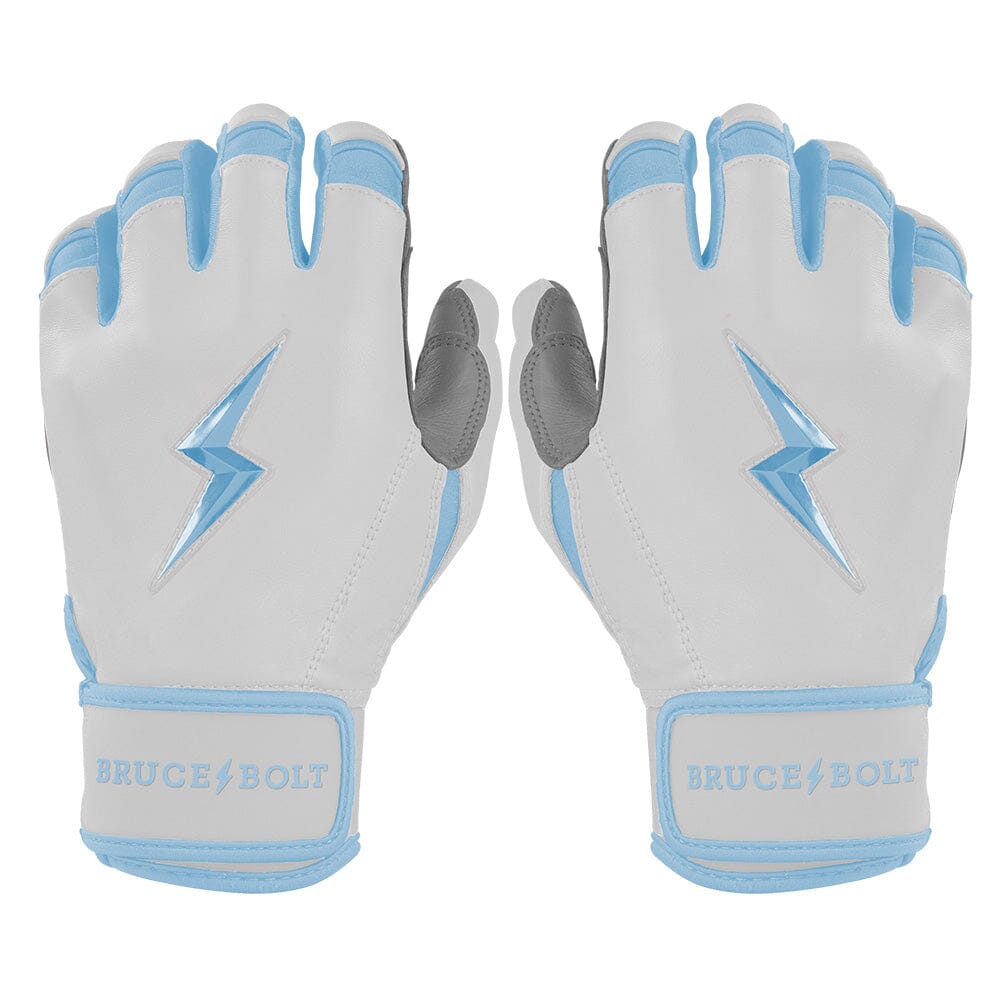 Chrome Series Short Cuff Batting Gloves - Baby Blue- quickbuy