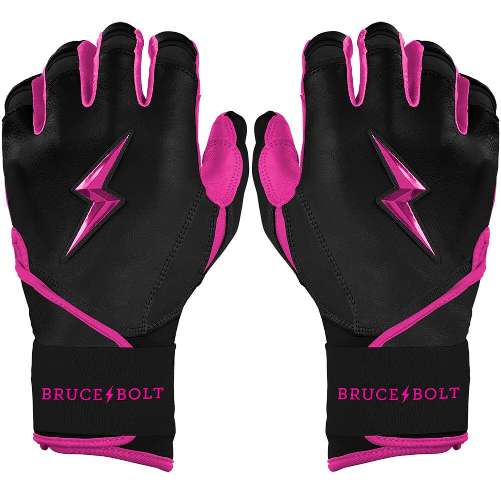 Bear Series Long Cuff Batting Gloves - Hot Pink- quickbuy