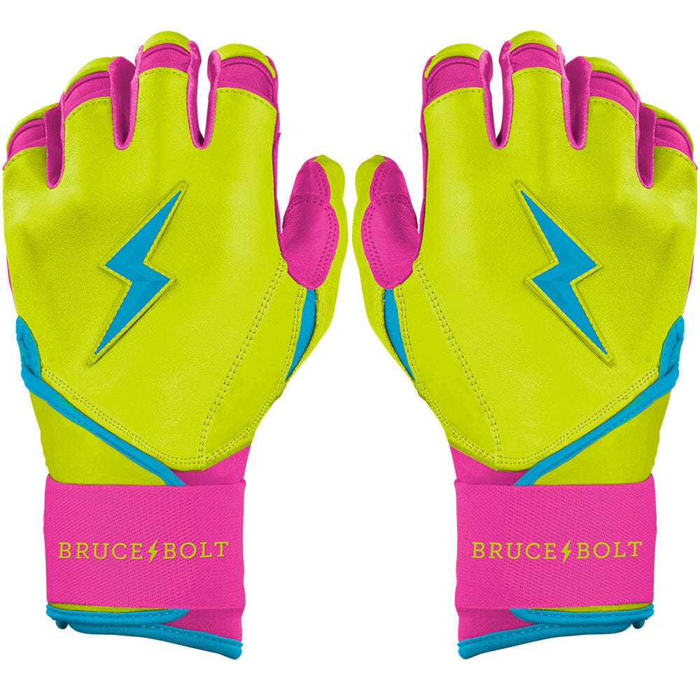 Bear Series Long Cuff Batting Gloves - Caribbean Yellow- quickbuy