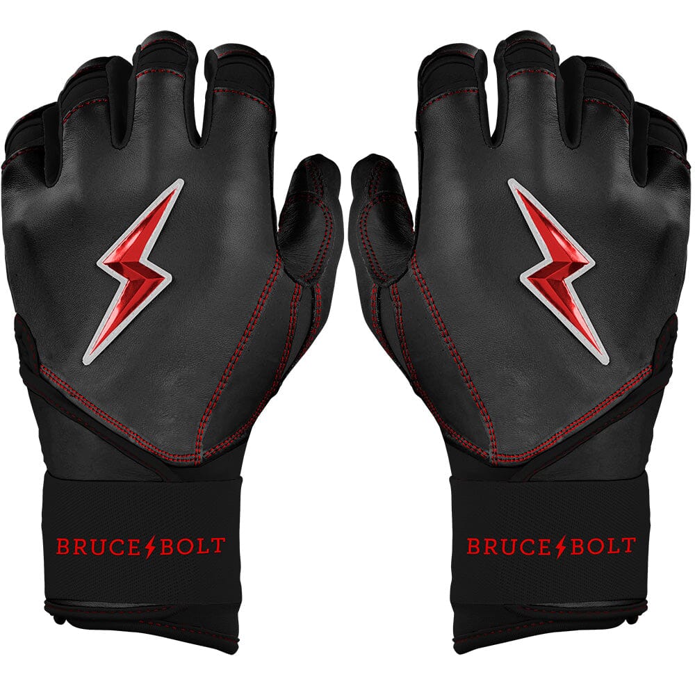 Bear Series Long Cuff Batting Gloves - Black- quickbuy