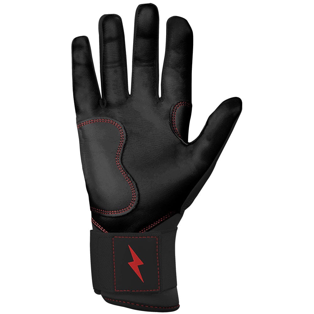 Bear Series Long Cuff Batting Gloves - Black- quickbuy