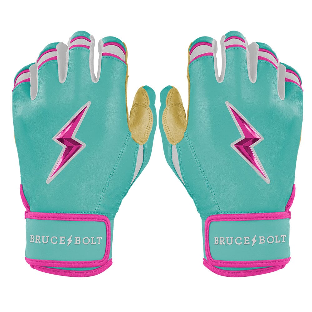 Fernando Tatis Jr. Signature Series Short Cuff Batting Gloves - Mint/Pink- quickbuy